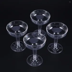 Disposable Cups Straws 30pcs Cocktail Glass Transparent Safe Drinking Goblet Party Supplies For Wedding Banquet Plastic Glasses