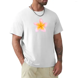 Erkekler Polos Pembe Plumeria T-Shirt artı Boyut Üstler Hippi Giysileri Anime Siyahlar Erkekler İçin Ağır Tişört