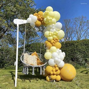 Party Decoration 94st Birthday Balloons Arches Garland Kit White Yellow Latex For Wedding Baby Shower Globos