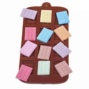 Silicone Mold 12 Even Chocolate Mold Fondant Molds DIY Candy Bar Mould Cake Decoration Tools Kitchen Baking Accessories JJ 3.24