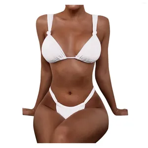 Kobiety dla kobiet solidne drukowanie bikini z zestawem kąpielowym kostium kąpielowym Tankini 2024 garnitury