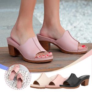 Tofflor Fashion Devil Movie Show Luxury High Heels Women's Shoes Bekväma sandaler Flip Flop Women Wedge