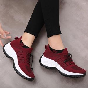 Tenis Walking De 494 Shoes Mujer Casual for Women Lightweight Shake Thick Bottom Increasing Height Sports Footwears Breathable 5