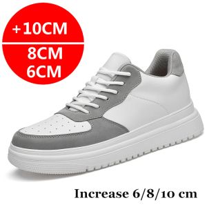 Scarpe nuove scarpe ascensore uomini sneaker estate tacchi nascosti scarpe accresciute per zeppe maschili inle 6 cm da 8 cm 10 cm Scarpe di altezza casual