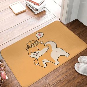 Tapetes Shiba Inu antiderrapante capacho tapete de banho bolo corredor tapete porta de entrada decoração de casa