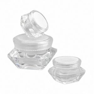 3/10/15/20g vaso cosmetico di plastica Diamd forma di cristallo trucco organizzatore scatola di immagazzinaggio di arte del chiodo crema per il viso balsamo per le labbra Ctainer a8AX #