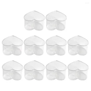 Copas descartáveis palhas 10 pcs em forma de coração Copa da casa de ar residências de mousse de mousse de mousse de sobremesas