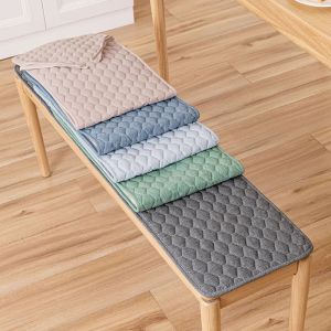 Cushion Solid Color Washed Cotton Long Bench Cushion Solid Wood Sofa Cushion Cover Rectangular Card Seat Cushion Versatile In Allseasons