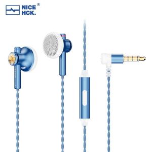 Headphones NiceHCK EB2S PRO HIFI Wired Microphone Earphone 15.4mm Dynamic Unit Earbud Bass Headset With Silver Plated OCC Mixed Cable IEM