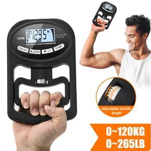 Grip Strength Tester 265lbs120kg Digital Hand Dynamometer Meter USB LCD -skärm för kraftträning Sport 240311