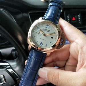 Panerai Men vs Factory Top Quality Automatic Watch s.900 Automatisk Watch Top Clone för Sapphire Mirror Belt Importerad verklig kohudbandstorlek