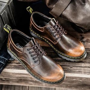 Casual Shoes Mens Luxury äkta läder högkvalitativ fritidsverktyg bekväm inuti handgjorda trend mode storlek 38-48