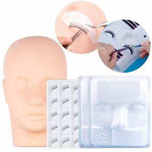 eyel Extensi Training Head Practice False Eyeles Silice Mannequin Head L Supplies Grafting Eyeles Makeup Tools R8ex#