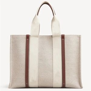 Borse da spiaggia da donna Tote shopping bag borsa di tela di alta qualità moda lino Grandi borse da spiaggia borse da viaggio di design di lusso con tracolla a tracolla