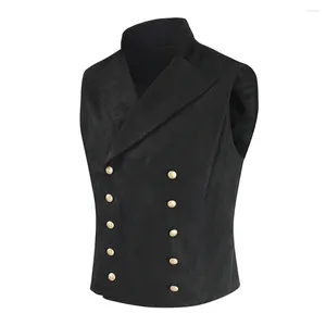 Gilet da uomo Gilet da uomo Costume da uomo Senza maniche Abito solido Gilet con scollo a V Business Comodo marchio conveniente