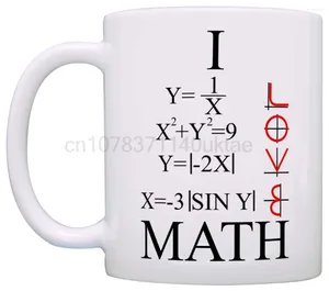Kupalar Matematik Öğrenciler için Matematik Mücevher Eğitim Formülleri Seramik Kahve Çay Süt Kupası