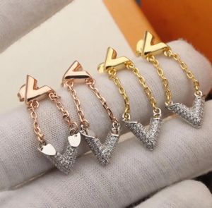 Diamond Hoop For Women Stud Earrings Fashion Charm Dangle Jewel Girl Girl Chandelier Earring