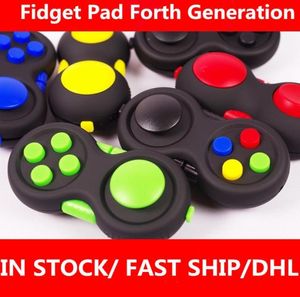 Fidget Pad Hand Shank 4: e generationens spelkontroll Squeeze Finger Toys Kids Adult Fun ADHD Angst Depression Stress Relief Hand5951077