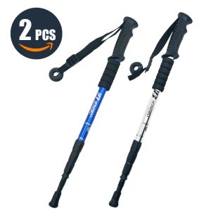 Varas de caminhada ajustável pólo trekking anti choque ultra leve pólos alpinismo telescópico ultraleve caminhadas viagem antiderrapante vara