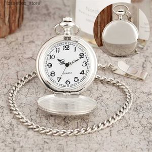 Pocket Watches One Slice Type Clip Buckle Quartz Pocket es Men Women Vintage Steampunk Fob Chain Pocket Clock Retro Pendant Timepiece L240322