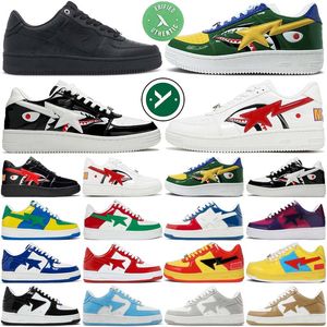 Designer Bapesta Bapestar Running Outdoor Shoes For Mens Womens Triple Black White Red Royal Blue Light Grey Trackers Sneakers Top