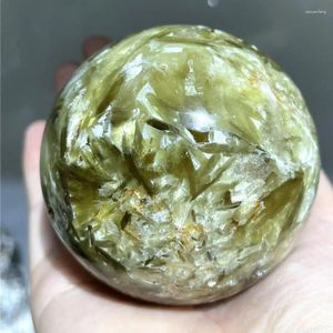 Dekorativa figurer Produkt 2024 Sälj Real Gemstone Golden MICA Mineral Natural Ball Sphere Stone Rock Collectibles Chakra Decor Living