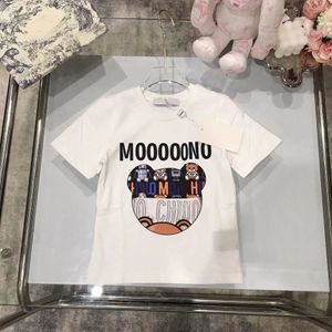 Kids T-shirts Classic Print Casual Short Sleeve Shirt for Baby Boys Girls Cotton 2024 Summer Children and Adult Clothing