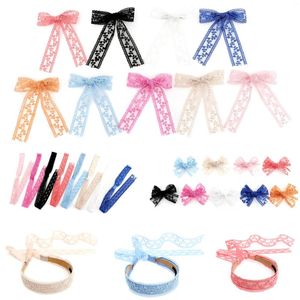 Acessórios de cabelo moda floral fita gravata banda hairband colorido elegante elegante hairbow