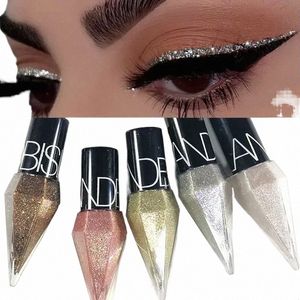 brilhante Sier Eyeliner Sombra À Prova D 'Água Diamd Rose Gold Color Glitter Lantejoulas Eyeliner Sombra Maquiagem Beleza Cosméticos 204o #