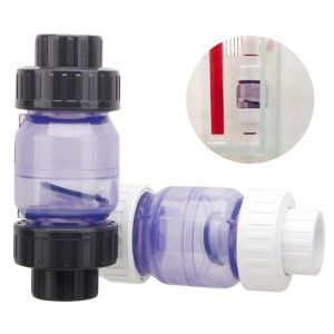 Parts Aquarium Transparent Check Valve PVC One Way Non Return Valve Fish Tank Tube Joint Garden Irrigation Water Pipe Connectors