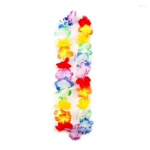 Dekorative Blumen Hawaii Halskette Hawaiianische Kleidkranz für Haare Hochzeitstür Lei Blum Hoops Sommerpartydekoration