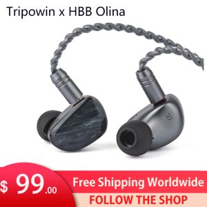 Наушники Tripowin x HBB Olina, наушники IEM, 10 мм, с динамической полостью драйвера, углеродные нанотрубки (CNT), металлические наушники-вкладыши