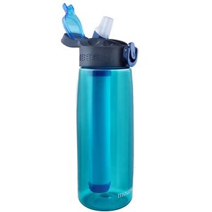 Water Purifier Water Bottle Outdoor Camping Sports Survival Emergency Supplies Water Filter Filtration System Kettle 650ML 240312