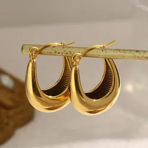 Серьги-кольца модные позолоченные овальной формы для женщин и девочек, серьги в стиле панк, вечерние украшения на день рождения, подарок Eh843