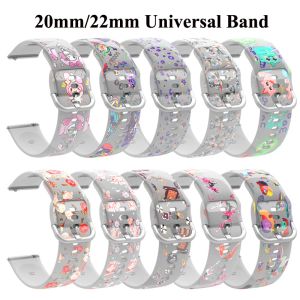 Zubehör 20mm 22mm Druck Silikon Uhr band Für Samsung Galaxy uhr 3 41mm 45mm Getriebe S2 s3 Armband Armband Für Samsung Active 2 1