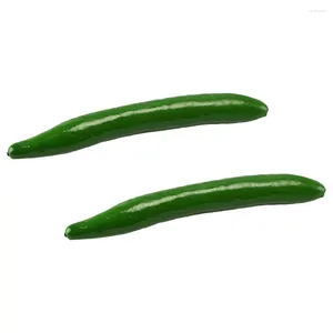 Decorative Flowers 2 Pcs Simulation Cucumber Props Fake Food Vegetable Ornament Cucumbers Decor Kitchen Po Pography Shop