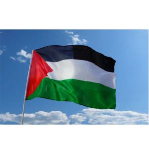 Tillbehör Palestina flagga 150 x 90 cm högkvalitativa polyester hängande Gaza Palestinian Palestine Flag Banner