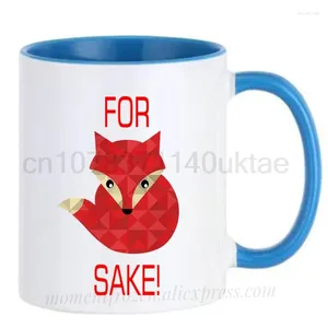 Mugs Funny Fox Milk Coffee Mugen Ceramic Travel Cups Beer Drinkware Tea Teaware Tableware Coffeeware Home Decal Friend Gifts