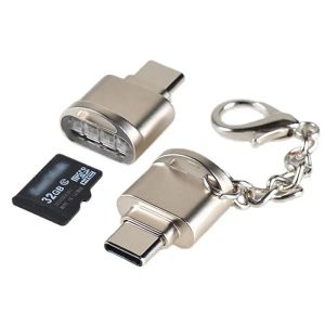 ポータブルUSB 3.1タイプCカードリーダーUSB-C TF MICRO SD OTG ADAPTER TYPE-CメモリカードリーダーSAMSUNG MacBook Huawei Letv