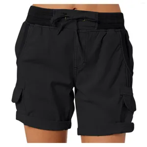 Damen-Shorts, modisch, lockere Hosen für Frauen, hohe Taille, Übergröße, Freizeithose, Taschen, breites Bein, Fitnessstudio, Baggy, Streetwear