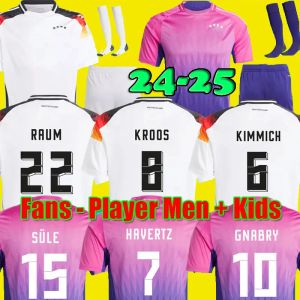 2024 Germanys Soccer Jersey 2025 Deutschland Football Shirts Klinsmann 24 25 Skjortor Player Fans Men Kids Kit Wermer Sane Retro Ballack Alemania