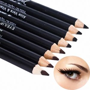 FI Profal Makyaj Siyah Kahverengi Eyeliner Kaş Kalem Taşınabilir Sert Eyeliner Su Geçirmez Kalıcı Kozmetik Güzellik Aracı U9oi#