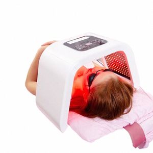 Maschera viso a 7 colori Led Uso di buona qualità per la cura della pelle Anti rughe Rimozione di imperfezioni e punti neri Anti-acne u4Yg #