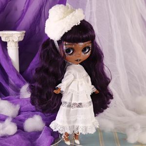 Кукла VioletCharm ICY DBS Blyth Super Dark Skin Matte Face 16 BJD Azone S Anime Girl 240311