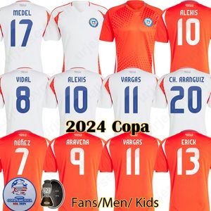 24 25チリコパサッカージャージ2024ホームアウェイコパチリフットボールシャツIsla Vidal Alexis Vargas Zamorano Vargas Aranguiz Men Kids Kit Outdoor Apparel