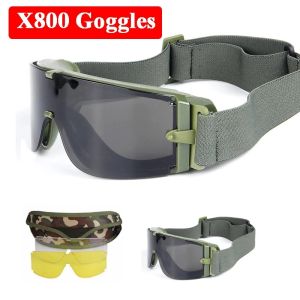 Eyewears x800 Tactical Paintball War Games Shooting Protection Glasses Outdoor Hunting Airsoft Goggles Military Army Goggles