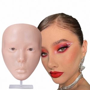 eyebrow Tattoo Practice Makeup Board Training Skin Silice Practice for Beauty Academy Full Face Lips Nose Eyel Reusable Pad 280G#