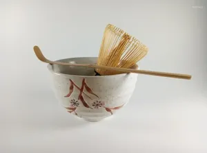 TeAware Setleri Japon Matcha Kase Kupası Arahake Kaşık W/ 100 Sayı Çay Töreni Hediye Seti