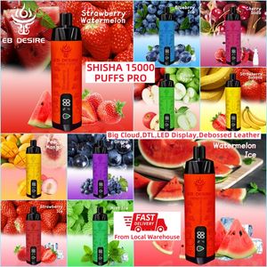 EB Desire Shisha Vape Puff 15k 20k 20000 15000パフ使い捨て蒸気eu倉庫パフ