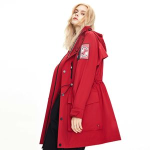 Jazzevar Quality Factory Oem Mid-length Autumn and Winter Loose Street Casual Hoody Womens Trench Coats